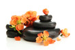 Spa Stones And Flowers Isolate...