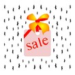 pink label with an inscription sale,  vector