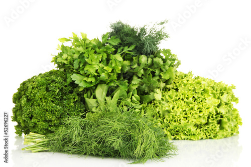 Photo: Useful herbs isolated on white Useful herbs isolated on white