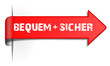 Pfeil rot bequem und sicher