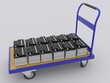 Plattformwagen mit Auto Batterien