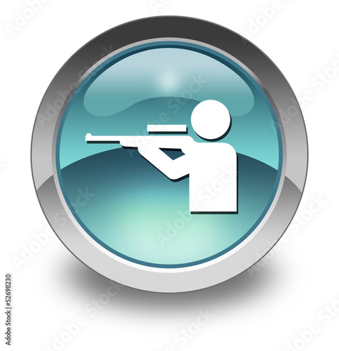 Illustration: Light Blue Glossy Pictogram "Hunting" Light Blue Glossy Pictogram "Hunting"