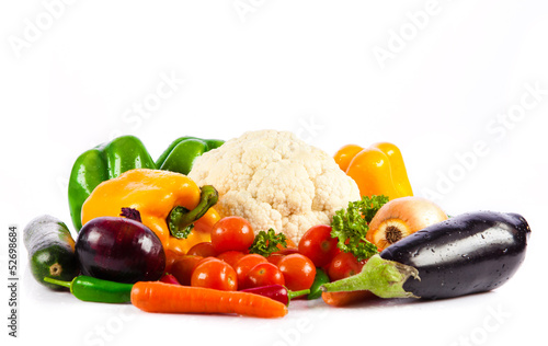 Photo: vegetables isolated on a white background vegetables isolated on a white background