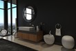 Exclusive Luxury Bathroom Interior in a modern Penthouse 