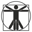 Vitruvian man icon