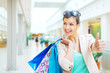 Shopping time, woman at mall