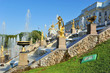 Grand Cascade, sculpture of Galatea in the Park of Peterhof, Sai