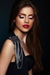 Photo: beautiful sexy stylish young woman model in black cloth beautiful sexy stylish young woman model in black cloth