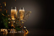 Glasses of champagne at new year party