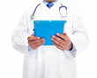 Foto: Doctor with tablet computer. Doctor with tablet computer.