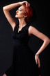 Photo: sexy young woman model with bright makeup in dress sexy young woman model with bright makeup in dress