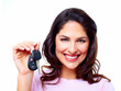 Photo: Woman with a car keys. Woman with a car keys.