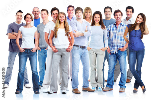 Photo: Group of men and women. Group of men and women.