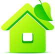 Vector: Green eco house 3d vector icon Green eco house 3d vector icon
