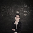 Asian businessman think of big idea