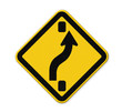 Traffic Sign Zigzag Isolate On...