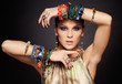 beautiful woman in bracelets