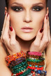 beautiful woman in bracelets