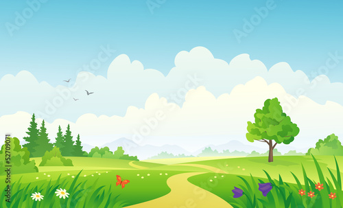 Vector: Summer landscape Summer landscape