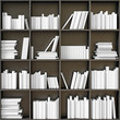 bookshelves with  books