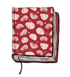 Vector illustration with hand drawn red cover