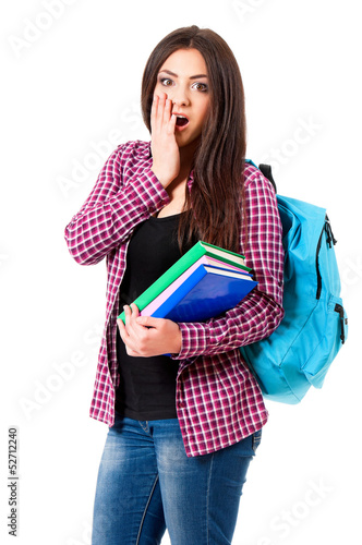 Photo: Girl with backpack Girl with backpack