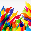 Abstract gestures background.