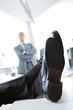 Photo: Business man are relaxing at the office Business man are relaxing at the office