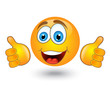 yellow round emotion smiles