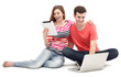 Couple With Laptop And Digital...