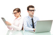Photo: Business people with laptop and digital tablet Business people with laptop and digital tablet