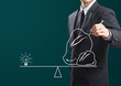 business man eliminate problem and find solution
