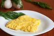 Homemade omelet with dill