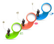 Circle with business man