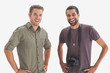 Photo: Photographer and his friend smiling at camera Photographer and his friend smiling at camera