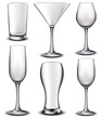 Empty glass set