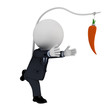 3d white people as business man