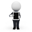 3d white people as business man