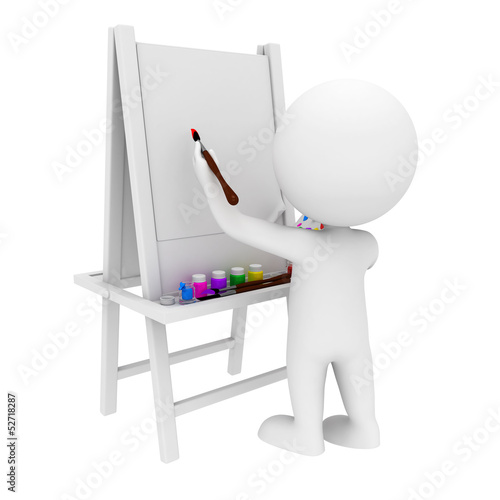 Illustration: 3d white people 3d white people