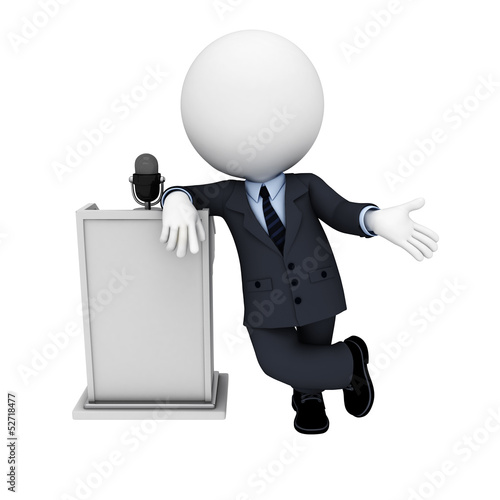 Illustration: 3d white people as business man 3d white people as business man