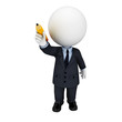 3d white people as business man