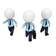 3d white people as service man