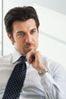 Pensive businessman portrait