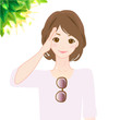 紫外線対策　UVケア 夏向け　女性