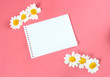 nota con flores