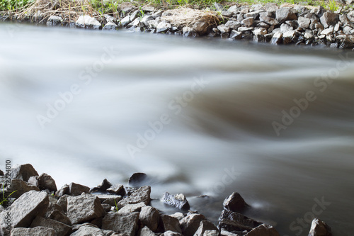 Photo: River on the white background River on the white background