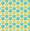 Seamless green hand drawn circles pattern