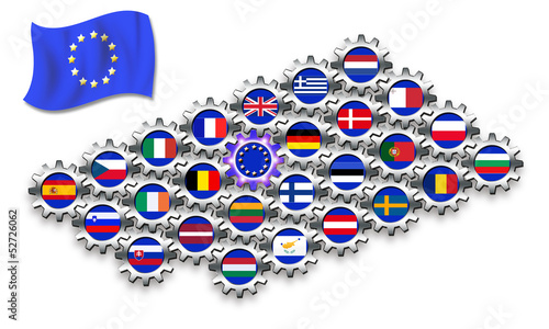 Vector: EU Staaten untereinander eng verzahnt EU Staaten untereinander eng verzahnt