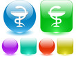 Pharma symbol. Vector interface element.