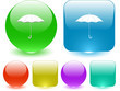 Umbrella. Vector interface element.